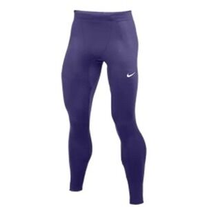 Nike Men's Full Length Running Tights Purple Fitted Activewear Pants